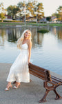 Nela Midi Dress in Ivory. Midi dress. Midi length.